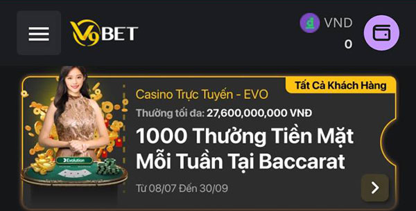 Rút tiền V9bet